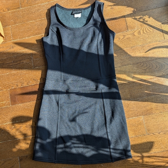 Athleta Athletic Mini Dress Women's Size XS Tennis/Golf Black Made in Canada - Picture 3 of 10